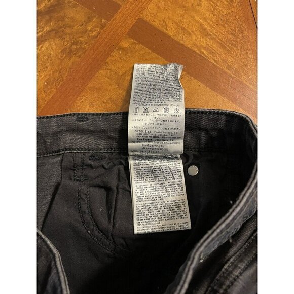 Diesel Skinzee Women's Super Slim 0813E Stretch Jeans Black W27 L32 - Picture 6 of 12